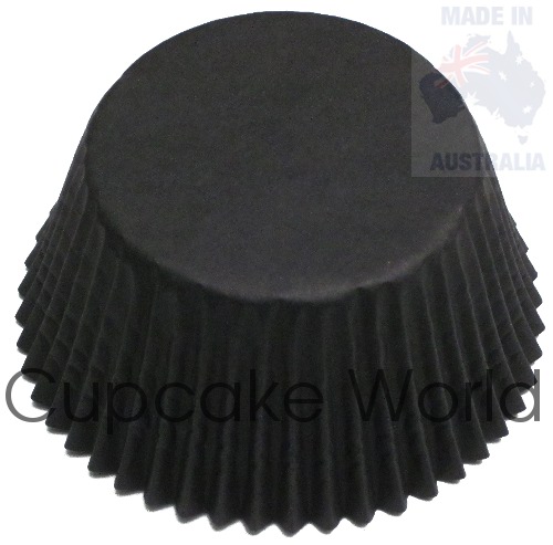 500PC SOPHISTICATED BLACK PAPER MUFFIN / CUPCAKE CASES - Click Image to Close